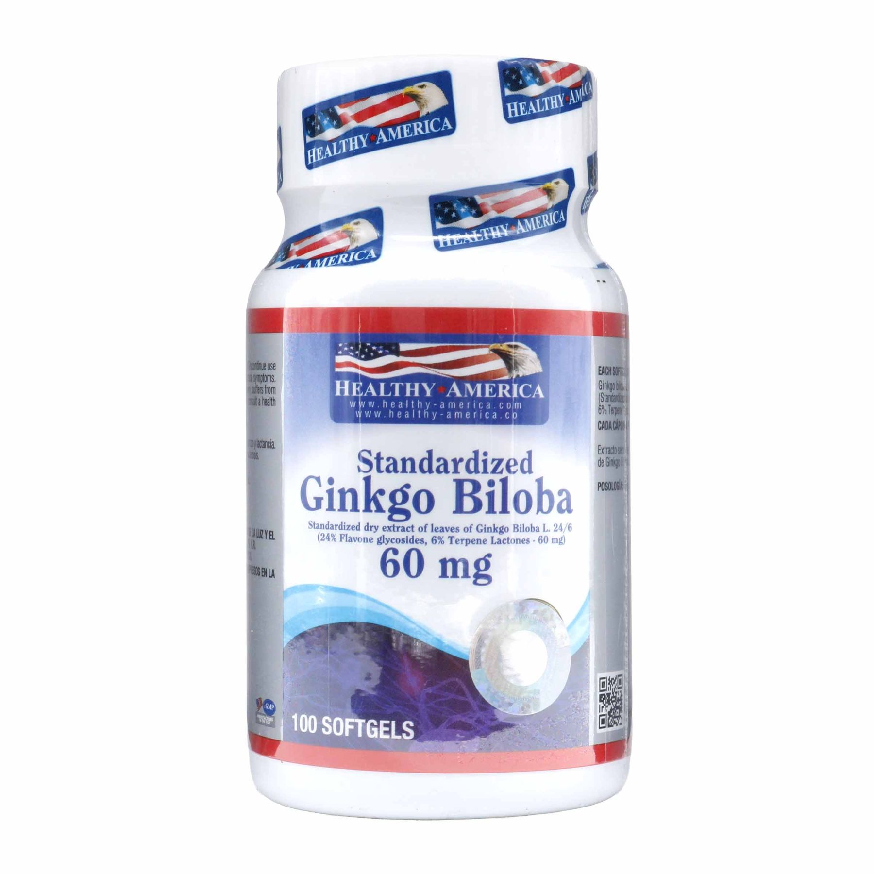 Ginkgo Biloba 60 mg * 100 softgels HEALTHY