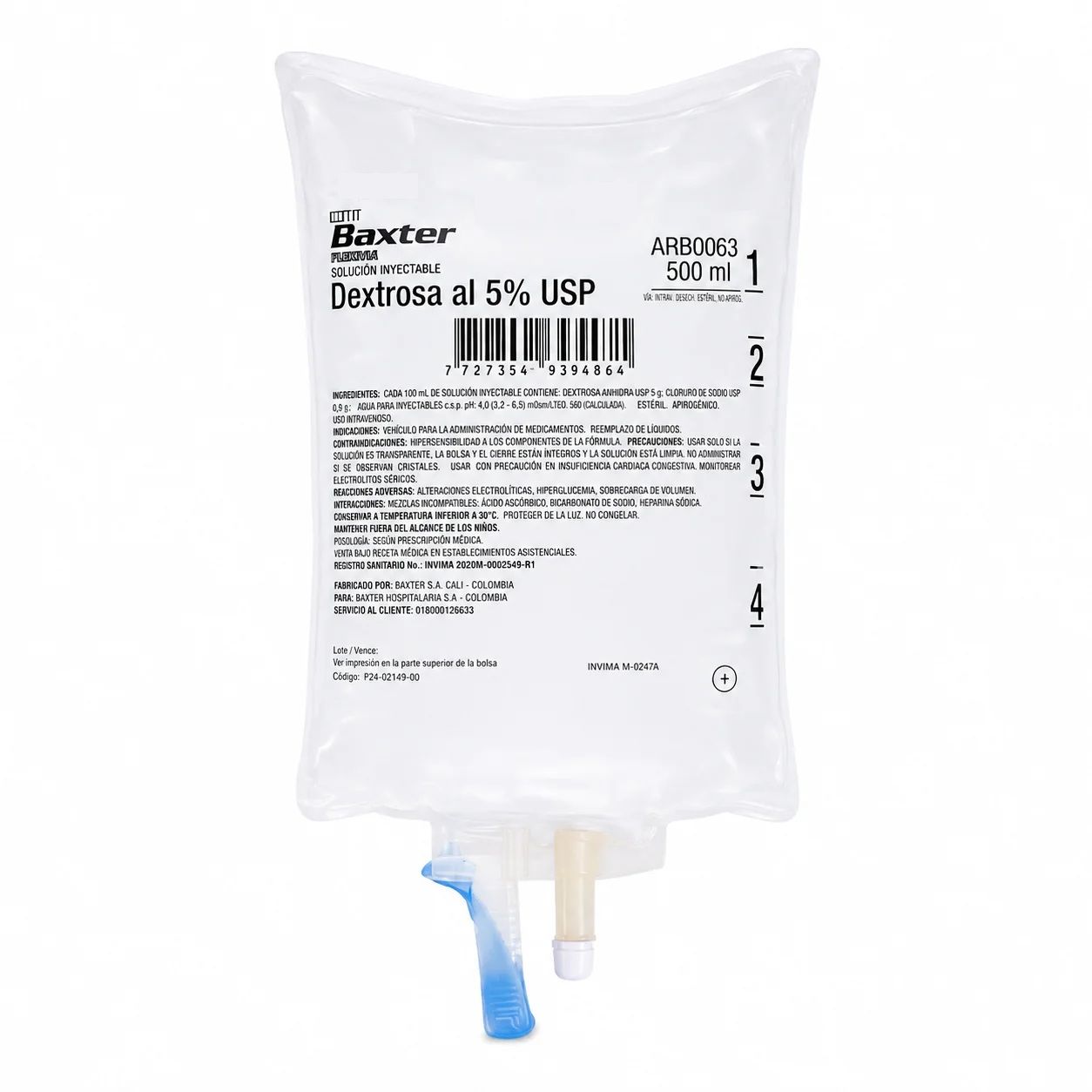 Dextrosa 5% solucion * 500 mL