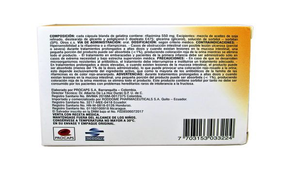 Ifaxim 550 mg * 28 caps. PROCAPS