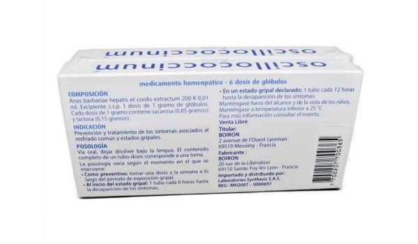 Oscillococcinum * 6 dosis - Imagen 2