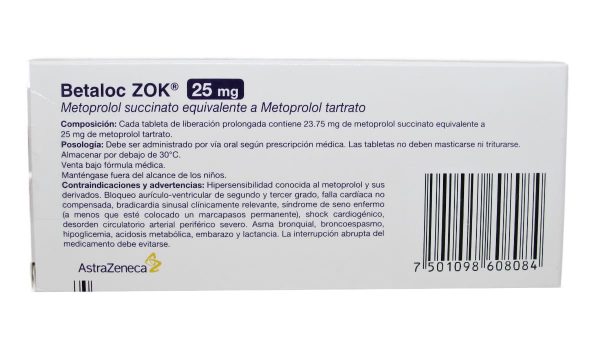 Betaloc ZOK 25 mg * 30 tabl. - Imagen 2