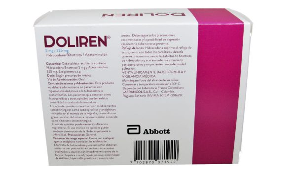 Doliren 5 mg / 325 mg * 30 tabl. - Imagen 2