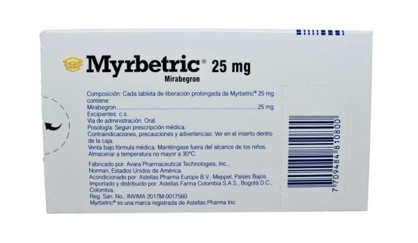 Myrbetric 25 mg * 30 tabl. - Imagen 2