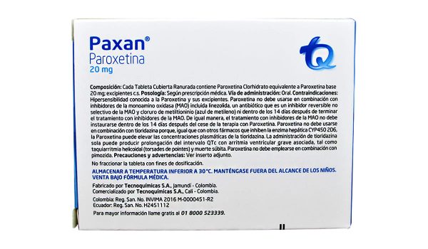 Paxan 20 mg * 10 tabl. - Imagen 2