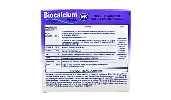 Biocalcium + D MK en polvo * 30 sobres - Imagen 2