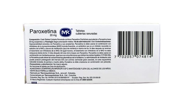 Paroxetina MK 20 mg * 10 tabl. - Imagen 2