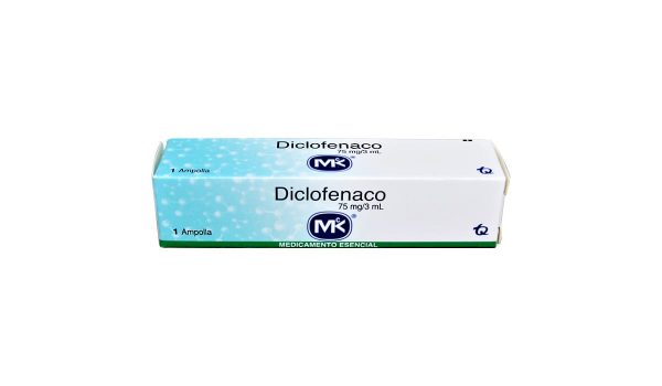 Diclofenaco MK 75 mg/3 mL. Amp