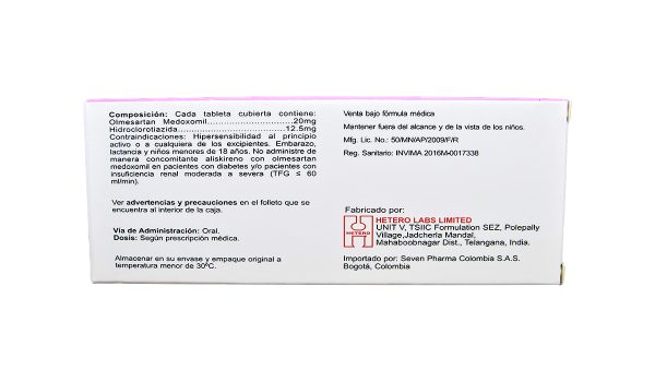 Olmedoxtan H 20/12.5 mg * 30 tabl. - Imagen 2