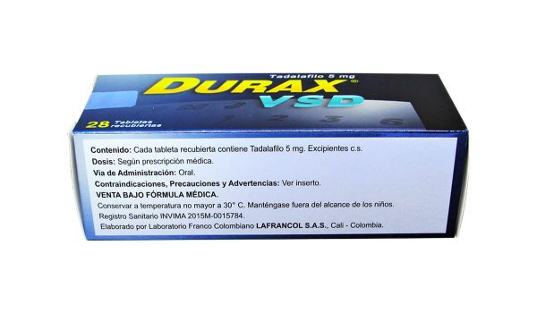 Durax VSD 5 mg * 28 tabl. recubiertas ABBOTT