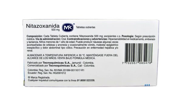 Nitazoxanida MK 500 mg * 6 tabl. - Imagen 2