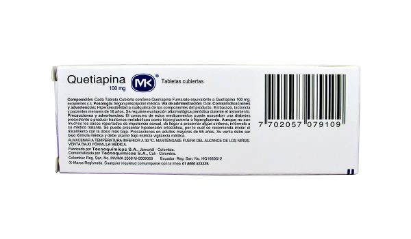 Quetiapina MK 100 mg * 30 tabl. - Imagen 2