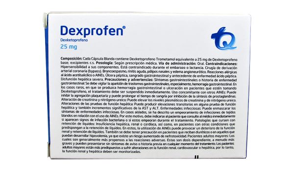 Dexprofen 25 mg * 20 caps. TECNOQUIMICAS