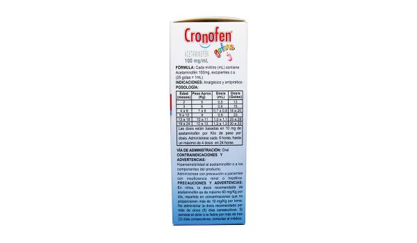 Acetaminofen Cronofen ni?os gotas * 30 mL NOVAMED