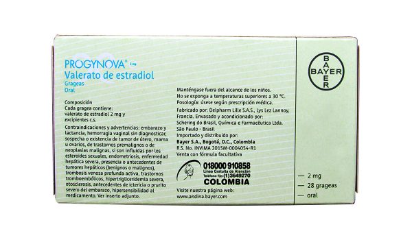 Progynova 2 mg * 28 grageas BAYER