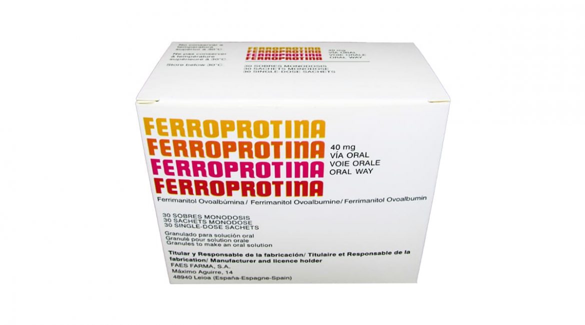 Ferroprotina 40 mg * 30 sobres