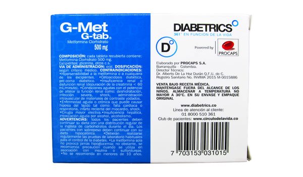 G-Met 500 mg * 40 tabl. DIABETRICS