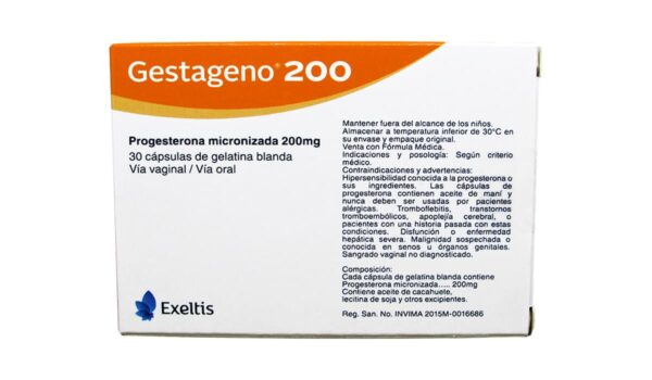 Gestageno 200 mg * 30 caps. EXELTIS S.A.S