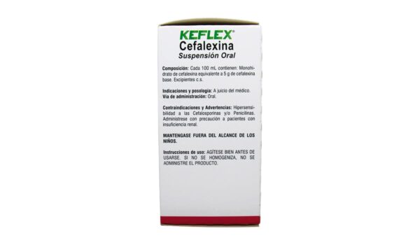 Keflex susp. 250 mg/5 mL * 100 mL FARMA DE COL. S.A.