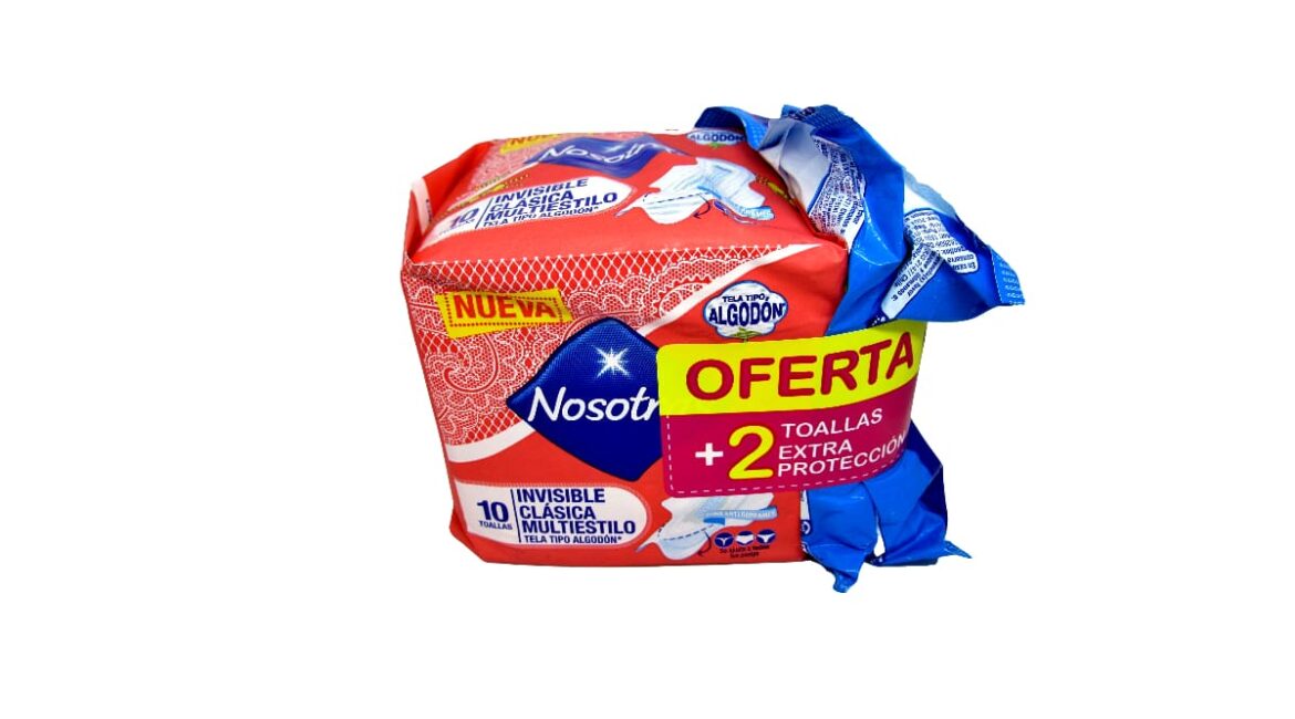 Toallas hig. Nosotras nat. SIN alas * 10 unds.