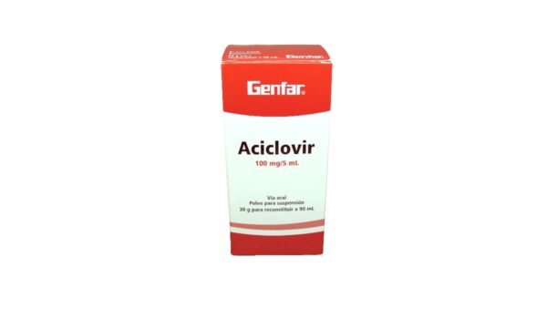 Aciclovir 100 mg suspensión * 90 mL GENFAR