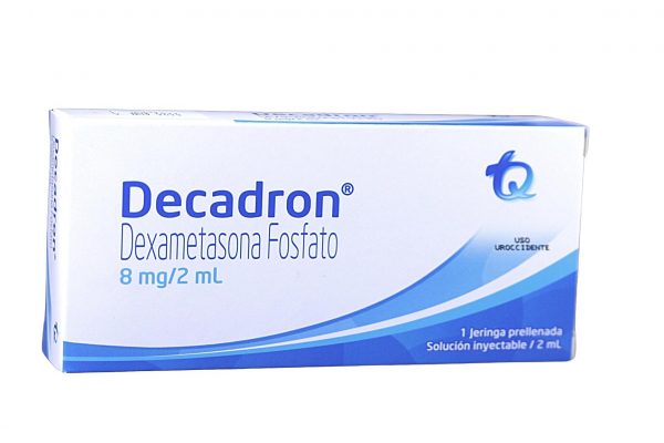 Decadron 8 mg/2 mL. jeringa prellen. TECNOQUIMICAS