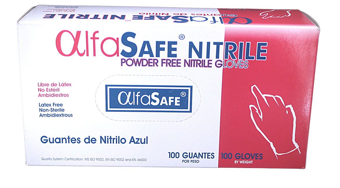 Guantes Nitrilo T. M / L * 100 unds.