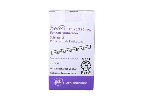 Seretide 25/125 mcg inhalador * 120 dosis GLAXO SMITH KLINE