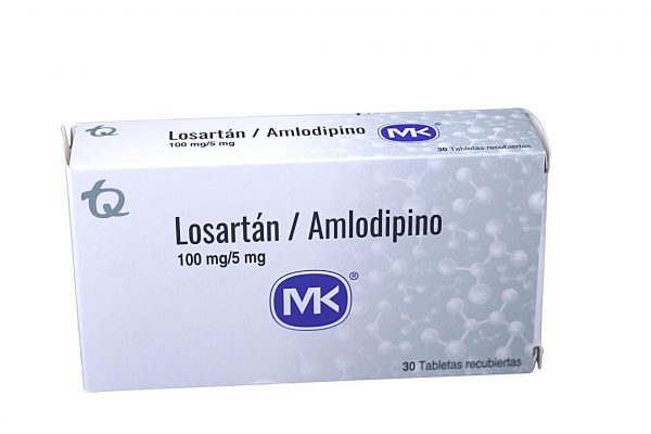 Losartan/Amlodipino MK 100/5 mg * 30 tabl. TECNOQUIMICAS