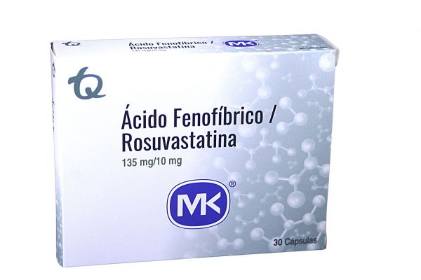 Acido Fenofibrico+Rosuvastatina MK 135/10 mg * 30 caps. TECNOQUIMICAS