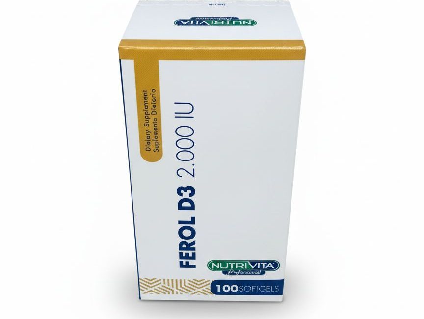 Ferol D3 2.000 UI * 100 softgels. NV